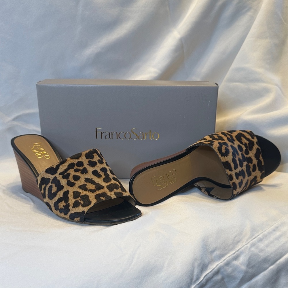 Franco Sarto Leopard Print Sandals